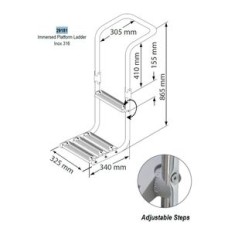 Лестница-платформа Lalizas Inox 316 (29181)