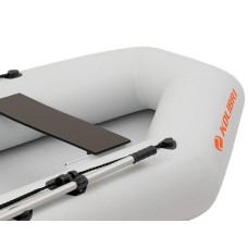 Надувная лодка Колибри К-220Т (Kolibri K-220T) гребная слань-книжка, светло-серая