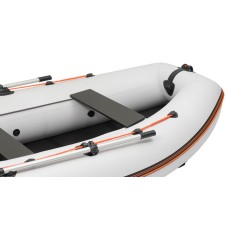 Надувная лодка Колибри КМ-280ДЛ (Kolibri KM-280DL) моторная килевая Air-Deck, светло-серая