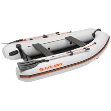 Надувная лодка Колибри КМ-280ДЛ (Kolibri KM-280DL) моторная килевая Air-Deck, светло-серая