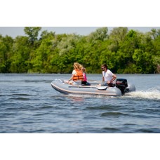 Надувная лодка Колибри КМ-280ДЛ (Kolibri KM-280DL) моторная килевая Air-Deck, тёмно-серая