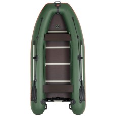 Надувная лодка Колибри КМ-330ДСЛ (Kolibri KM-330DSL) моторная килевая алюминиевый пайол, зелёная
