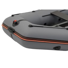 Надувная лодка Колибри КМ-360Д Профи (Kolibri KM-360D Профи) моторная килевая алюминиевый пайол, тёмно-серая