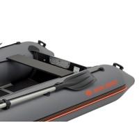 Надувная лодка Колибри КМ-360Д Профи (Kolibri KM-360D Профи) моторная килевая алюминиевый пайол, тёмно-серая