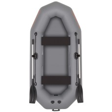 Надувная лодка Колибри К-270Т (Kolibri K-270T) гребная без настила, тёмно-серая