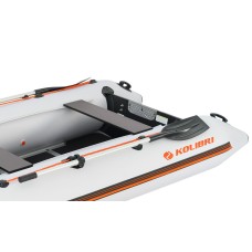 Надувная лодка Колибри КМ-330Д Профи (Kolibri KM-330D) моторная килевая фанерный пайол, светло-серая