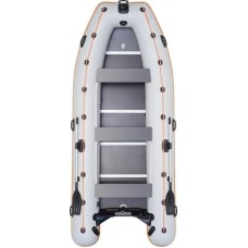 Надувная лодка Колибри КМ-450ДСЛ (Kolibri KM-450DSL) моторная килевая фанерный пайол, светло-серая