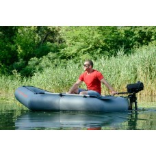 Надувная лодка Колибри К-240Т (Kolibri K-240T) гребная слань-книжка, тёмно-серая