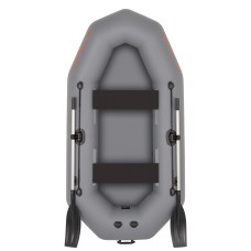 Надувная лодка Колибри К-250Т (Kolibri K-250T) гребная слань-коврик, тёмно-серая