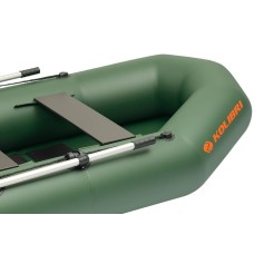 Надувная лодка Колибри К-250Т (Kolibri K-250T) гребная слань-коврик, зелёная