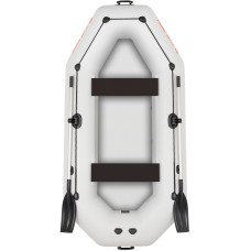 Надувная лодка Колибри К-280СТ (Kolibri K-280CT) гребная слань-книжка, светло-серая