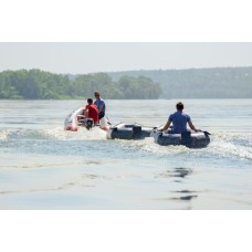 Надувная лодка Колибри К-280СТ (Kolibri K-280CT) гребная слань-книжка, тёмно-серая