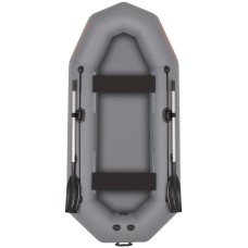 Надувная лодка Колибри К-290Т (Kolibri K-290T) гребная слань-коврик, тёмно-серая