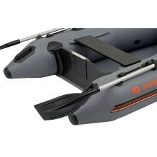 Надувная лодка Колибри КМ-200 (Kolibri KM-200) моторная Air-Deck, тёмно-серая