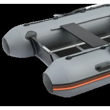 Надувная лодка Колибри КМ-400ДСЛ (Kolibri KM-400DSL) моторная килевая алюминиевый пайол, тёмно-серая