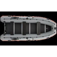Надувная лодка Колибри КМ-400ДСЛ (Kolibri KM-400DSL) моторная килевая алюминиевый пайол, тёмно-серая
