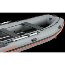 Надувная лодка Колибри КМ-400ДСЛ (Kolibri KM-400DSL) моторная килевая алюминиевый пайол, тёмно-серая