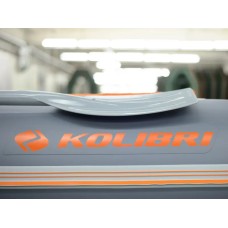 Надувная лодка Колибри КМ-400ДСЛ (Kolibri KM-400DSL) моторная килевая алюминиевый пайол, тёмно-серая