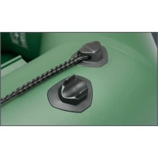 Надувная лодка Колибри КМ-400ДСЛ (Kolibri KM-400DSL) моторная килевая алюминиевый пайол, зелёная