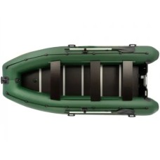 Надувная лодка Колибри КМ-400ДСЛ (Kolibri KM-400DSL) моторная килевая алюминиевый пайол, зелёная