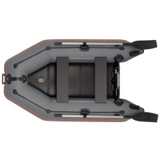 Надувная лодка Колибри КМ-245Д Профи (Kolibri KM-245D) моторная килевая слань-книжка, тёмно-серая