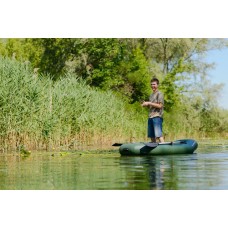 Надувная лодка Колибри К-210 (Kolibri K-210) гребная без настила, зелёная