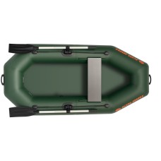 Надувная лодка Колибри К-210 (Kolibri K-210) гребная без настила, зелёная