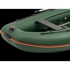 Надувная лодка Колибри КМ-360ДСЛ (Kolibri KM-360DSL) моторная килевая фанерный пайол, зелёная