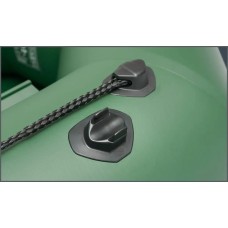 Надувная лодка Колибри КМ-360ДСЛ (Kolibri KM-360DSL) моторная килевая фанерный пайол, зелёная