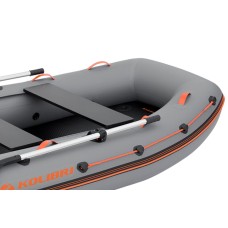 Надувная лодка Колибри КМ-270ХЛ (Kolibri KM-270XL) моторная Air-Deck, тёмно-серая