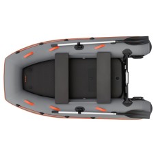 Надувная лодка Колибри КМ-270ХЛ (Kolibri KM-270XL) моторная Air-Deck, тёмно-серая