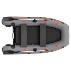 Надувная лодка Колибри КМ-270ХЛ (Kolibri KM-270XL) моторная Air-Deck, тёмно-серая