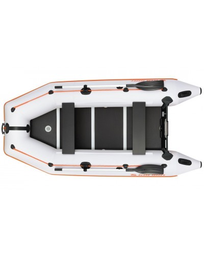 Надувная лодка Колибри КМ-330Д Профи (Kolibri KM-330D Профи) моторная килевая алюминиевый пайол, светло-серая