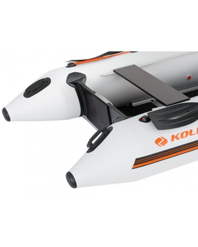 Надувная лодка Колибри КМ-330Д Профи (Kolibri KM-330D Профи) моторная килевая алюминиевый пайол, светло-серая