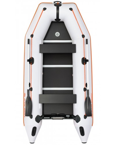 Надувная лодка Колибри КМ-330Д Профи (Kolibri KM-330D Профи) моторная килевая алюминиевый пайол, светло-серая