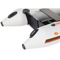 Надувная лодка Колибри КМ-360Д Профи (Kolibri KM-360D Профи) моторная килевая алюминиевый пайол, светло-серая