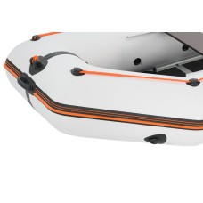Надувная лодка Колибри КМ-360Д Профи (Kolibri KM-360D Профи) моторная килевая алюминиевый пайол, светло-серая