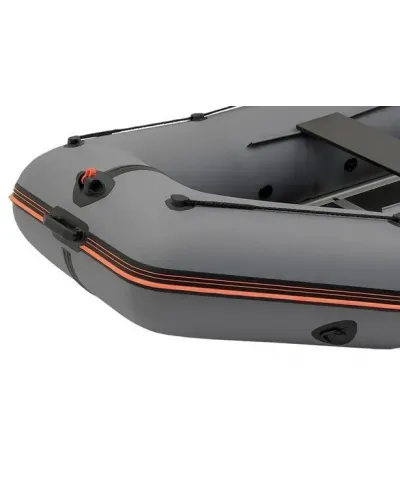 Надувная лодка Колибри КМ-360Д Профи (Kolibri KM-360D Профи) моторная килевая алюминиевый пайол, тёмно-серая