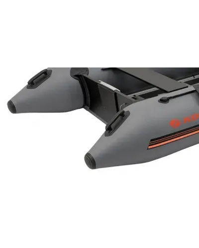 Надувная лодка Колибри КМ-360Д Профи (Kolibri KM-360D Профи) моторная килевая алюминиевый пайол, тёмно-серая