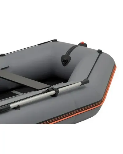 Надувная лодка Колибри КМ-360Д Профи (Kolibri KM-360D Профи) моторная килевая алюминиевый пайол, тёмно-серая