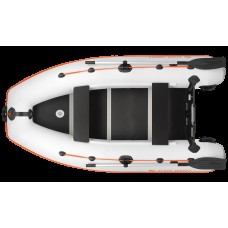 Надувная лодка Колибри КМ-360ДСЛ (Kolibri KM-360DSL) моторная килевая алюминиевый пайол, светло-серая