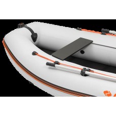 Надувная лодка Колибри КМ-360ДСЛ (Kolibri KM-360DSL) моторная килевая алюминиевый пайол, светло-серая