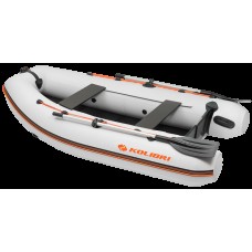Надувная лодка Колибри КМ-360ДСЛ (Kolibri KM-360DSL) моторная килевая алюминиевый пайол, светло-серая
