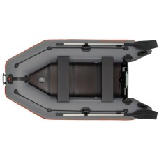 Надувная лодка Колибри КМ-260Д Профи (Kolibri KM-260D Профи) моторная килевая слань-книжка, тёмно-серая