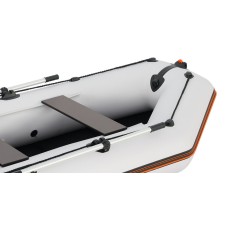 Надувная лодка Колибри КМ-280Д Профи (Kolibri KM-280D) моторная килевая слань-книжка, светло-серая