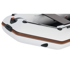 Надувная лодка Колибри КМ-280Д Профи (Kolibri KM-280D) моторная килевая слань-книжка, светло-серая