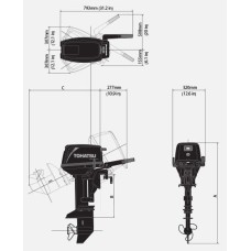Лодочный мотор Tohatsu M9.8B S