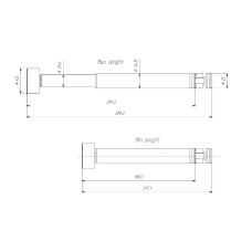 Телескопические ножки FASTEN 300 мм для стола модульного (Tm300)