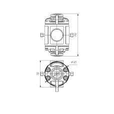 Замки и монтажная площадка FASTEN для установки на трубу 30, 32 мм, серая (FMr232)