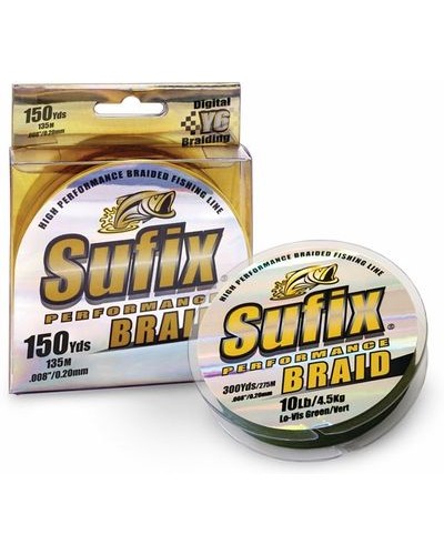 Шнур Sufix Performance Braid 135 m 150 Y 5.4 kg 12 lb Low-Vis Green (DS1CF01193DB1P)
